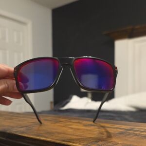 OAKLEY  Black Sunglasses with Red and Blue Lenses
